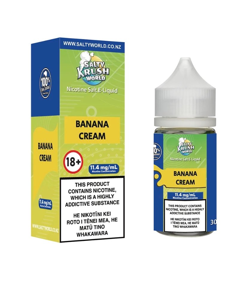 Banana Cream Nicotine Salt E-liquid By Salty Krush World