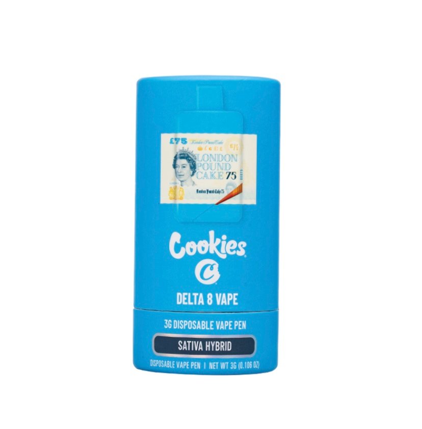 London Pound Cake 75 (Sativa Hybrid)-Cookies Delta 8 Disposable 3G - Image 2