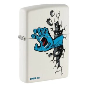 Santa Cruz Skateboards White Matte Zippo Lighter
