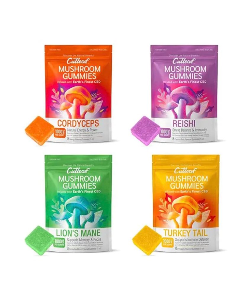 CUTLEAF ZERO THC MUSHROOM GUMMIES 8PCS