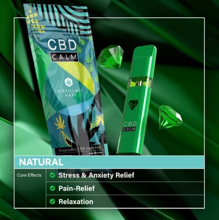 Natural - CBD Distillate 1800mg Disposable Vape | CBD Calm - Image 2