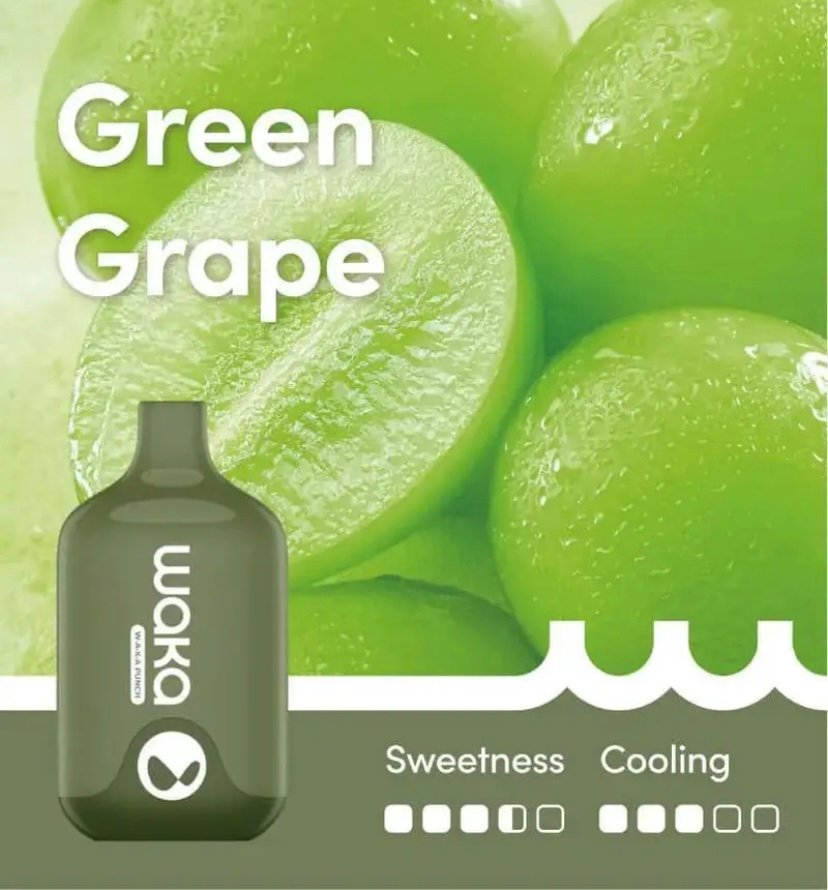 WAKA SMASH & GREEN GRAPE 6000 Puffs Disposable Vape