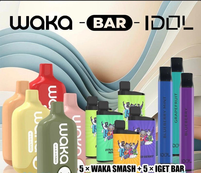5 × WAKA SMASH + 5 × IGET BAR (PICK YOUR OWN FLAVOURS) + 3 × IDOL 600
