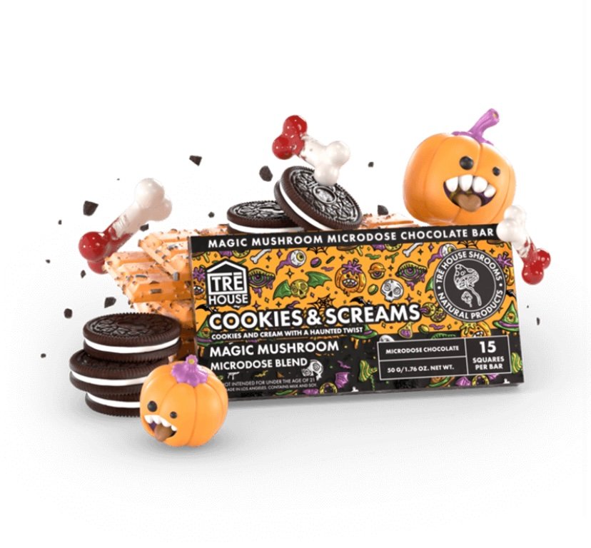 COOKIES & SCREAMS MAGIC MUSHROOM CHOCOLATE BAR – TRĒ HOUSE