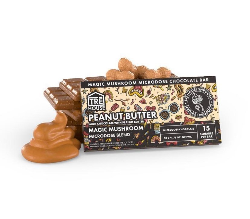 PEANUT BUTTER MAGIC MUSHROOM CHOCOLATE BAR – TRĒ HOUSE