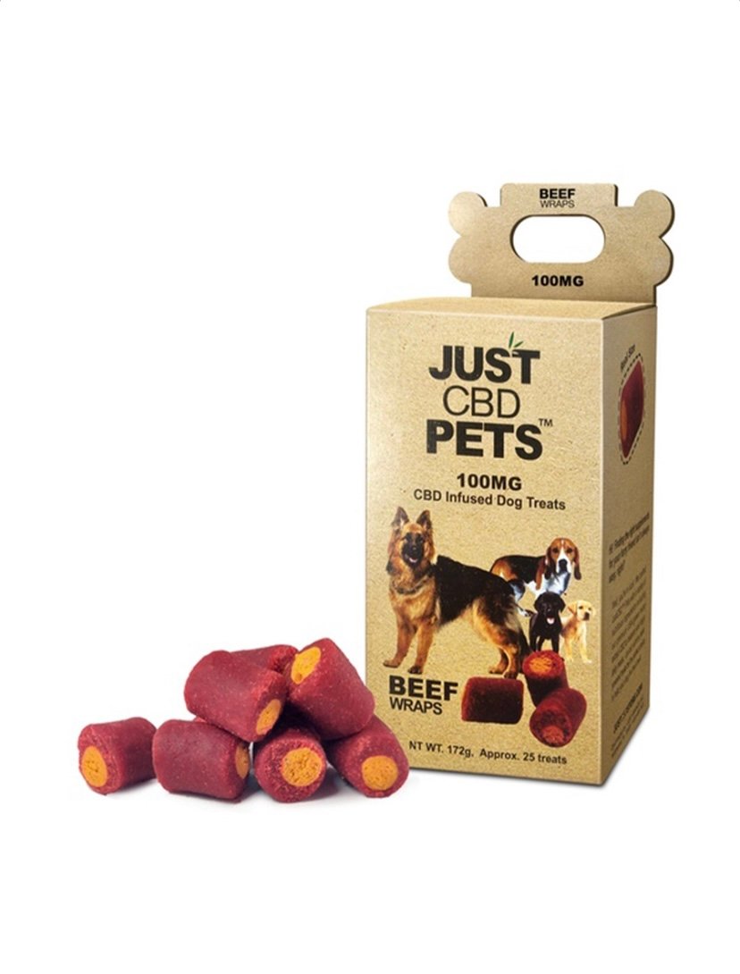 Beef Wraps Just CBD Dog Treats 100mg