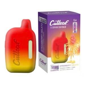 Strawberry Gelato Indica Cutleaf Live Rosin Disposable Vape 5G